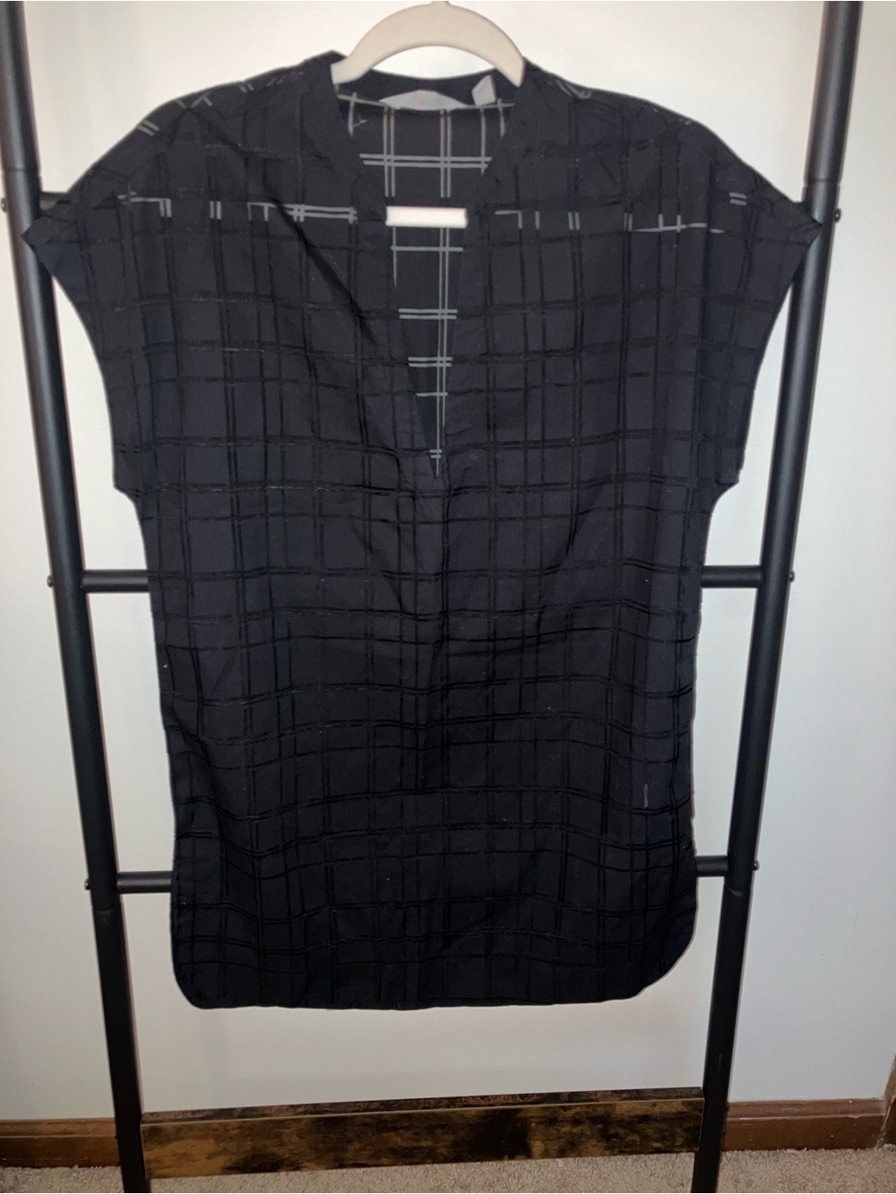 Athleta Black panel sheer swim coverup